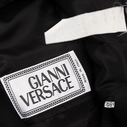 GIANNI VERSACE Wool Medusa Jacket Black Size 46S