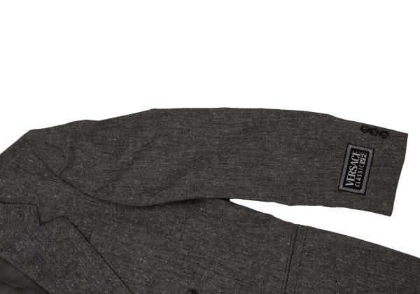 Versace CLASSIC Wool Double-Breasted Jacket Gray Size 48