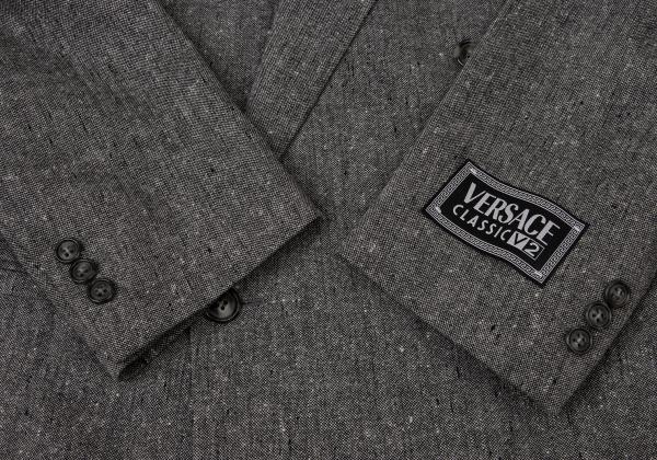 Versace CLASSIC Wool Double-Breasted Jacket Gray Size 48