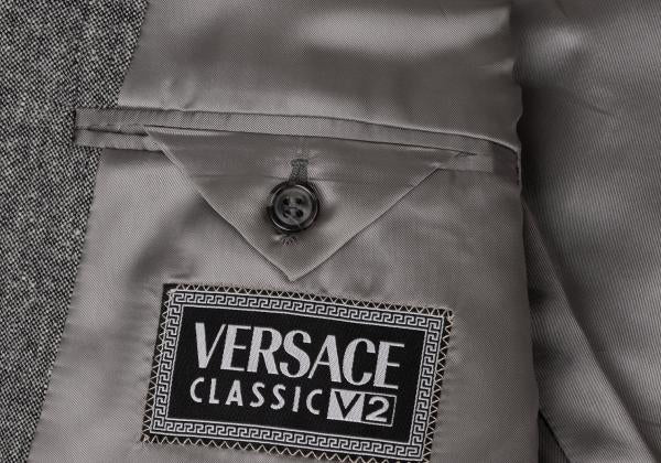 Versace CLASSIC Wool Double-Breasted Jacket Gray Size 48