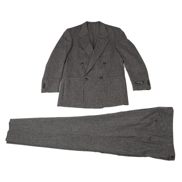 Versace CLASSIC Wool Double-Breasted Jacket Gray Size 48