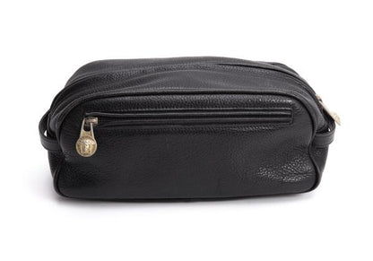 GIANNI VERSACE Leather Double Pouch Black