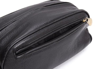 GIANNI VERSACE Leather Double Pouch Black