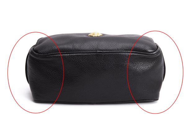 GIANNI VERSACE Leather Double Pouch Black