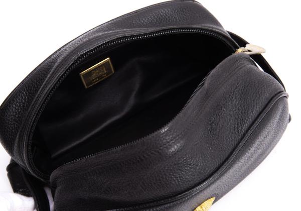 GIANNI VERSACE Leather Double Pouch Black
