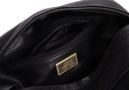GIANNI VERSACE Leather Double Pouch Black