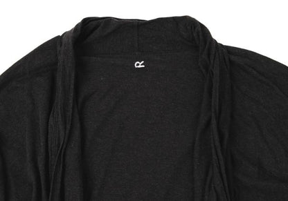 45rpm Cotton Buttonless Cardigan Charcoal
