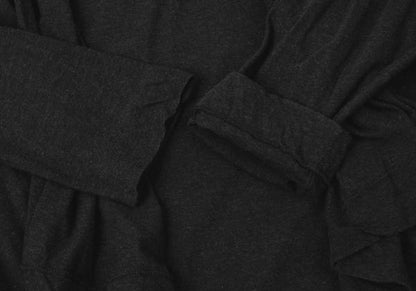 45rpm Cotton Buttonless Cardigan Charcoal