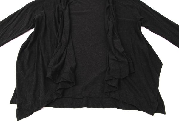 45rpm Cotton Buttonless Cardigan Charcoal