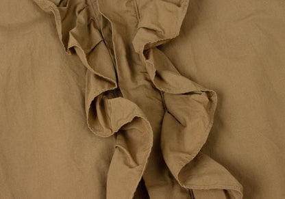 45rpm 45R Cotton Front Frill Dress Beige
