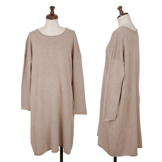 45rpm Cotton Roll Neck Tunic Sweater Brown