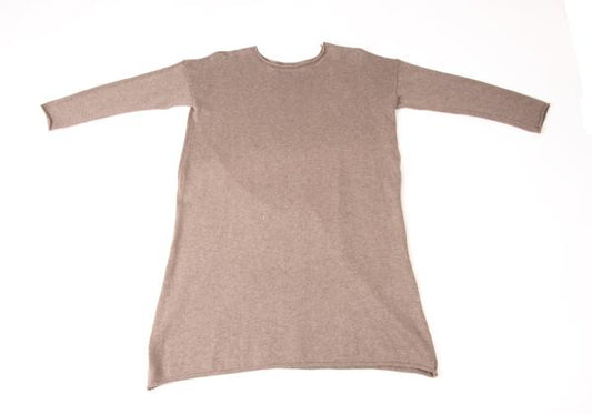 45rpm Cotton Roll Neck Tunic Sweater Brown