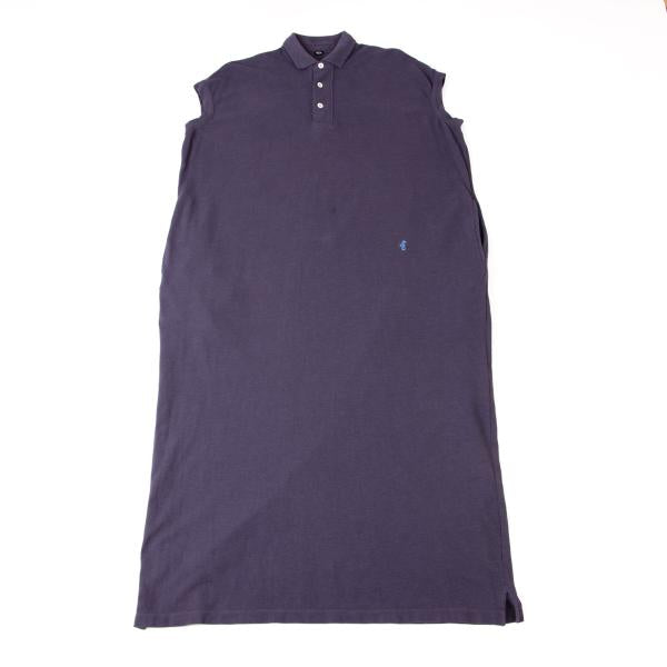 45rpm Cotton Embroidered Sleeveless Polo Dress Purple Size M