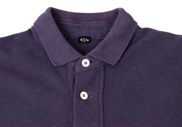 45rpm Cotton Embroidered Sleeveless Polo Dress Purple Size M