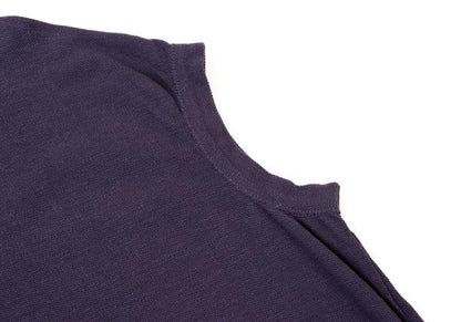 45rpm Cotton Embroidered Sleeveless Polo Dress Purple Size M