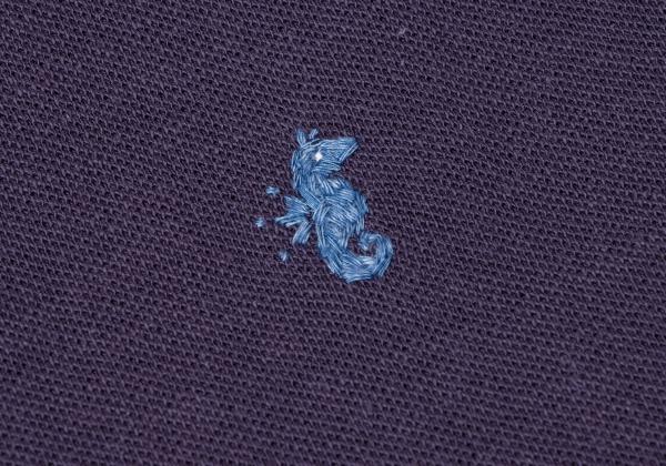 45rpm Cotton Embroidered Sleeveless Polo Dress Purple Size M