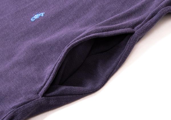 45rpm Cotton Embroidered Sleeveless Polo Dress Purple Size M