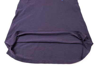 45rpm Cotton Embroidered Sleeveless Polo Dress Purple Size M