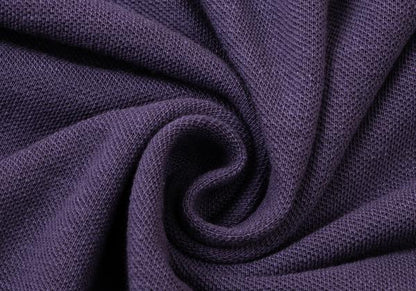 45rpm Cotton Embroidered Sleeveless Polo Dress Purple Size M