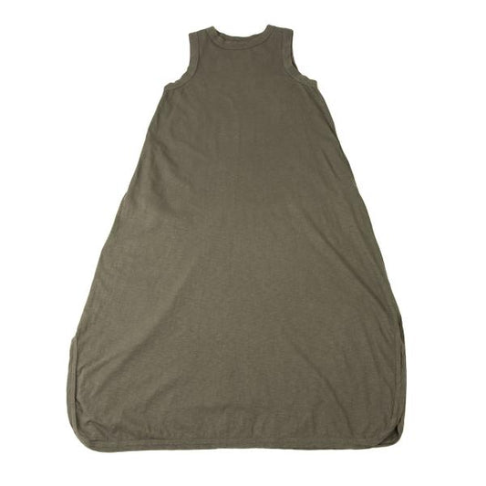 45rpm Cotton Round Hem Sleeveless Dress Green Size M