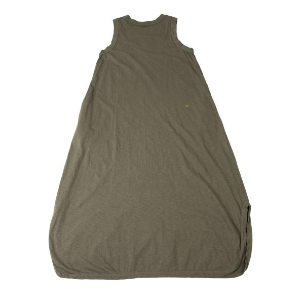 45rpm Cotton Round Hem Sleeveless Dress Green Size M