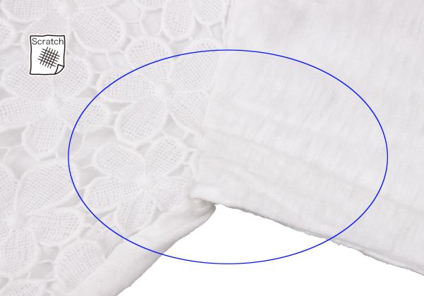45rpm Cotton Front Flower Lace Long Sleeve Top White Size 2