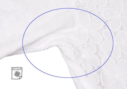 45rpm Cotton Front Flower Lace Long Sleeve Top White Size 2
