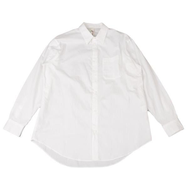 Ground Y Cotton Back Logo Print Shirt White Blue Size 3