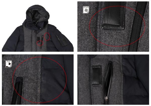 Pour LesHommes Poly Wool Down Jacket Blue Size 46