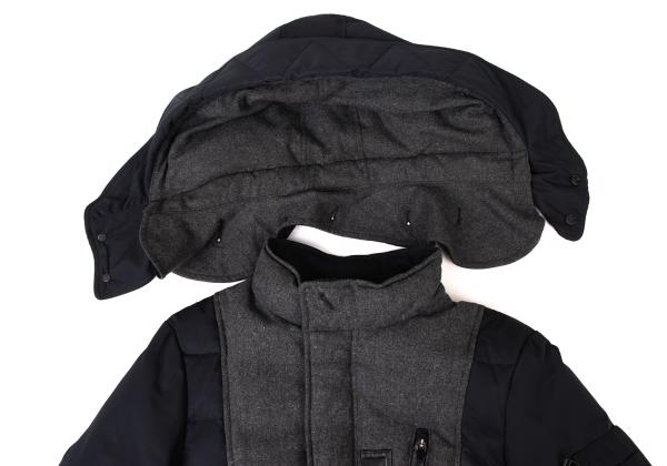 Pour LesHommes Poly Wool Down Jacket Blue Size 46