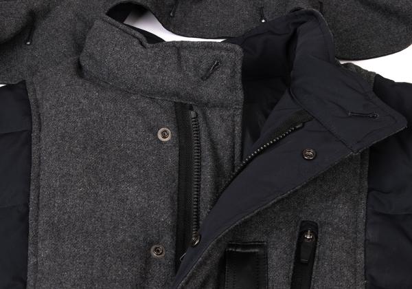 Pour LesHommes Poly Wool Down Jacket Blue Size 46