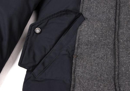 Pour LesHommes Poly Wool Down Jacket Blue Size 46