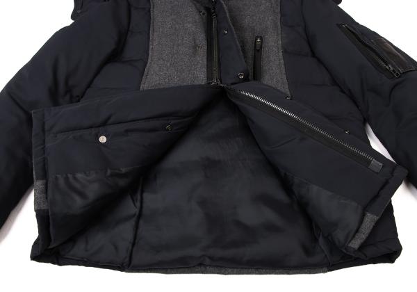 Pour LesHommes Poly Wool Down Jacket Blue Size 46