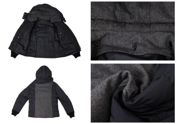 Pour LesHommes Poly Wool Down Jacket Blue Size 46