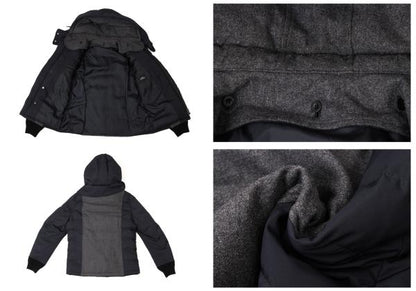 Pour LesHommes Poly Wool Down Jacket Blue Size 46