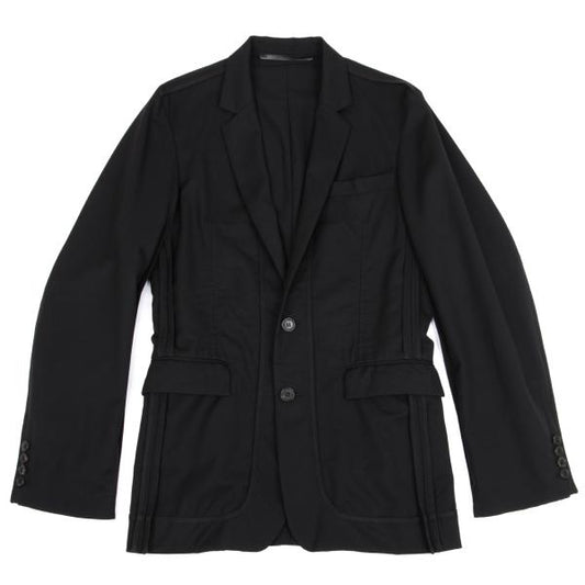 KRIS VAN ASSCHE Wool Gabardine Jacket Black Size 44