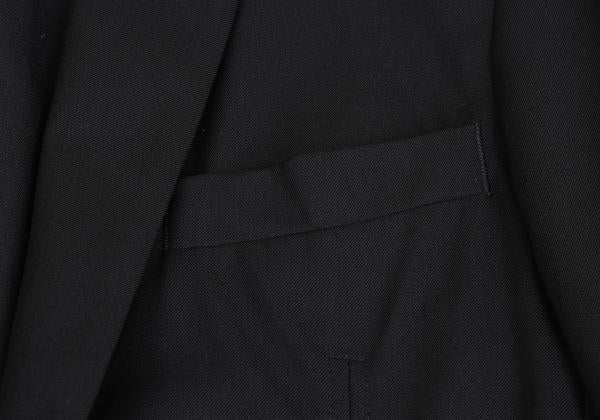 KRIS VAN ASSCHE Wool Gabardine Jacket Black Size 44