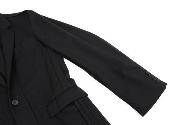 KRIS VAN ASSCHE Wool Gabardine Jacket Black Size 44
