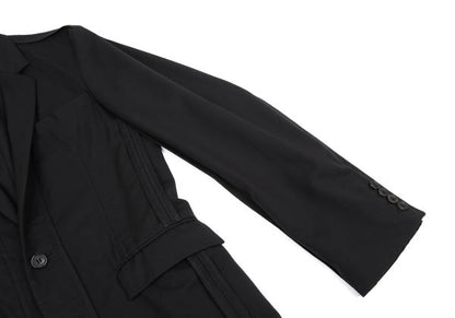 KRIS VAN ASSCHE Wool Gabardine Jacket Black Size 44