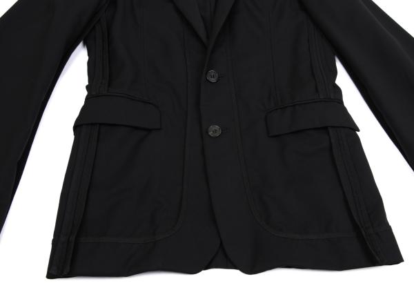 KRIS VAN ASSCHE Wool Gabardine Jacket Black Size 44