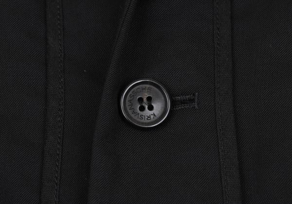 KRIS VAN ASSCHE Wool Gabardine Jacket Black Size 44