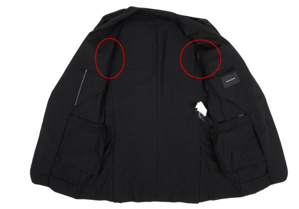 KRIS VAN ASSCHE Wool Gabardine Jacket Black Size 44