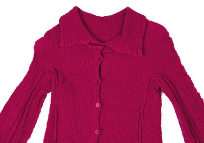 ISSEY MIYAKE me Cotton Cauliflower Shirt Pink Size F
