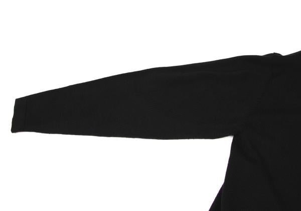 Y's for men Wool Mesh Mock Neck Knit Sweater Black Size M