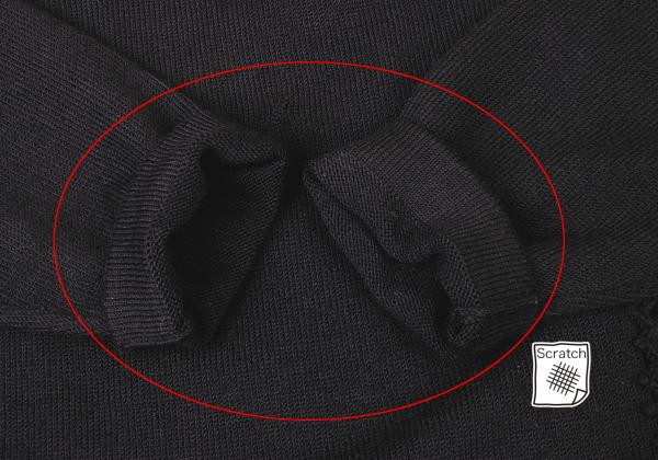 Y's for men Wool Mesh Mock Neck Knit Sweater Black Size M