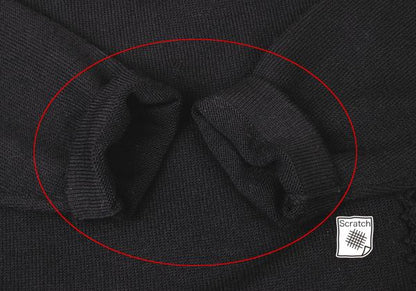 Y's for men Wool Mesh Mock Neck Knit Sweater Black Size M