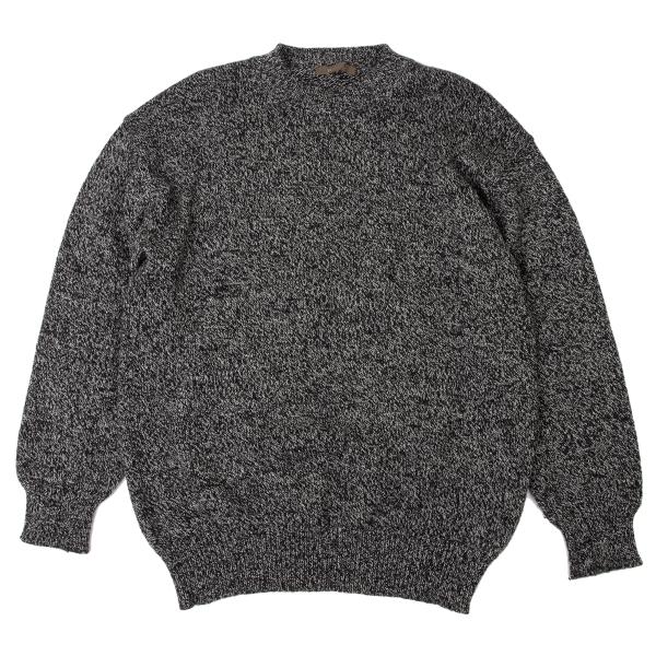 Y's for men Wool Melange Knit Black White Size M