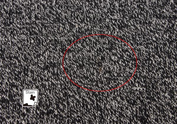 Y's for men Wool Melange Knit Black White Size M