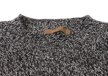 Y's for men Wool Melange Knit Black White Size M