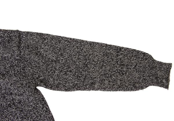 Y's for men Wool Melange Knit Black White Size M